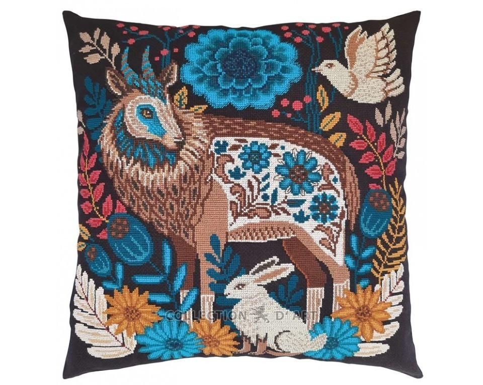 Under the canopy of fairy flowers by RTO 2024 Сounted Cross Stitch Kit. Great cushion design