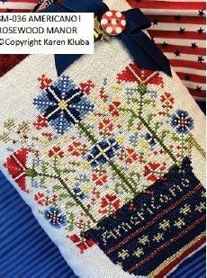 Americano! by Rosewood Manor Design. Primitive embroidery cross stich pattern 2023