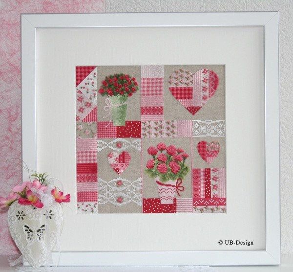 Von Karos, Streifen und Blümchen (plaid, stripes and flowers) by UB-Design (Germany) Counted cross-stitch pattern