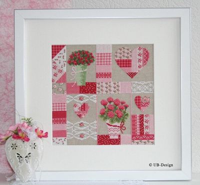 Von Karos, Streifen und Blümchen (plaid, stripes and flowers) by UB-Design (Germany) Counted cross-stitch pattern