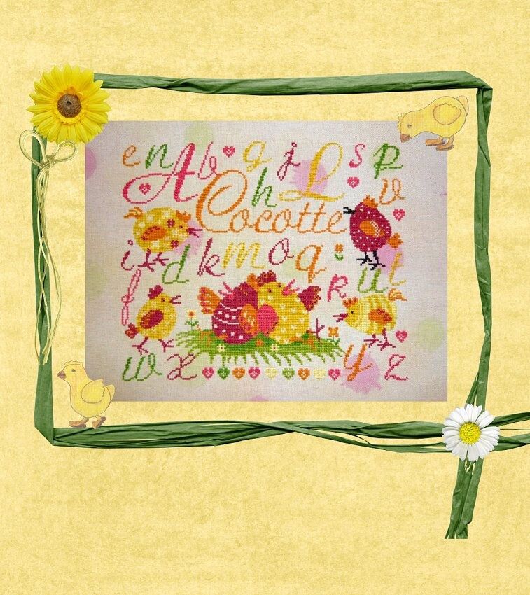 Ma Cocotte by Isabelle Haccourt Vautier. Collection Be Bop Lola Printed cross stich pattern