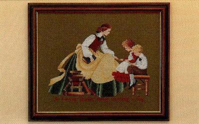 The Teacher by Butternut Road. Designer Marilyn Leavitt-Imblum Counted cross stitch pattern