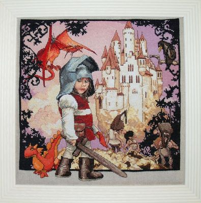 Le Petit Chevalier (Little Knight) by Nimuë Designer Annaïck Chauvel Counted cross stitch Kit or printed pattern