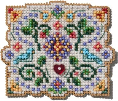 Folk Art by Mill Hill 2025 Spring Bouquet Seasonal Ornament Beaded cross stitch embroidery kit