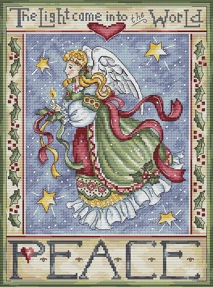 Peace Angel by LETISTITCH Vintage Collection Counted cross stitch kit