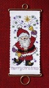 Merry Christmas Santa by Mill Hill. Holiday Greetings Collection Treasured stitching Band Kits 2006