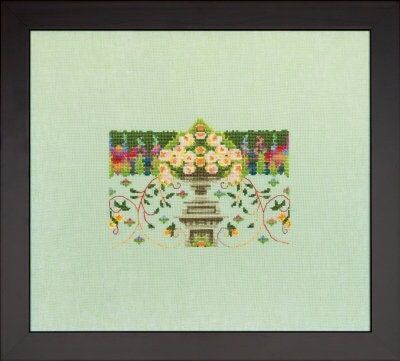 Blossom Urn by Nora Corbett 2023 Boerum Decorum Collection Cross stitch pattern