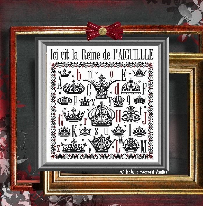 Je suis la Reine! (I am the Queen!) by Isabelle Haccourt Vautier Printed cross stich pattern