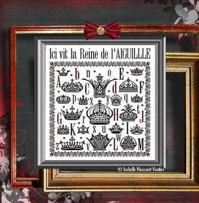 Je suis la Reine! (I am the Queen!) by Isabelle Haccourt Vautier Printed cross stich pattern