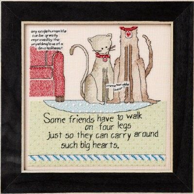 Four Legs by Mill Hill 2023 Curly Girl  Everyday Series Beaded cross stitch kit