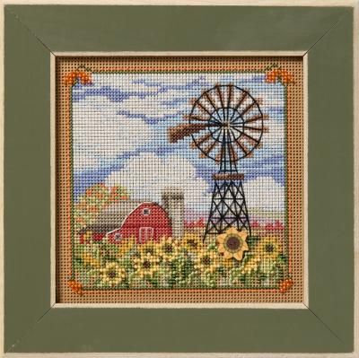 Windmill by Mill Hill 2025 Autumn Series Buttons and Beads Beautiful beaded cross stitch embroidery design