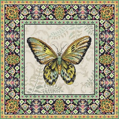 Vintage Butterfly by LETISTITCH Vintage Collection Counted cross stitch kit