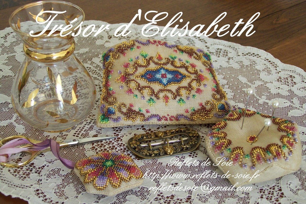 Tresor d&#39;Elisabeth (Elisabeth&#39;s Treasury) by Reflets de Soie Beaded mini-kit Release March 2015