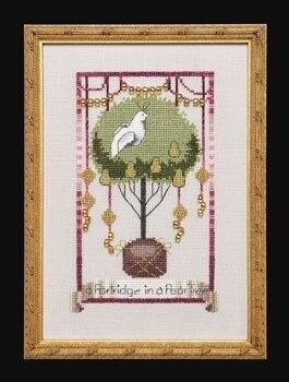 Partridge in a Pear Tree by Nora Corbett 2010 12 Days of Christmas Series Counted cross stitch pattern, Embellishment Pack