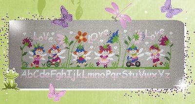 Jeux de Fées (Fairy Games) by Isabelle Haccourt Vautier. Collection Be Bop Lola Printed cross stich pattern
