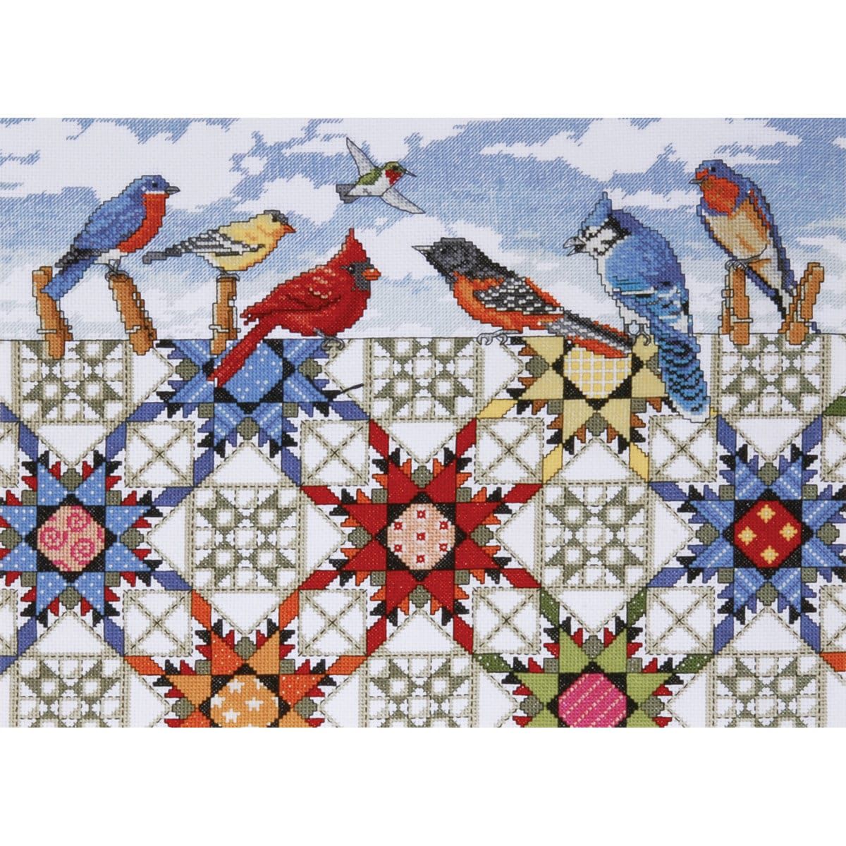 Feathered Stars by Design Works designer Rebecca Barker Counted Cross Stitch Kit