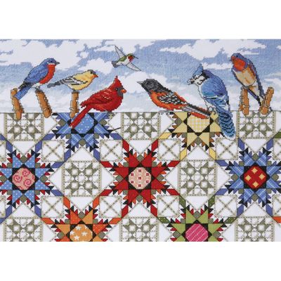 Feathered Stars by Design Works designer Rebecca Barker Counted Cross Stitch Kit