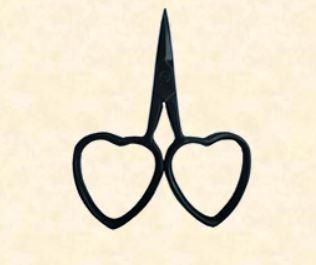 Primitive Little Loves Embroidery scissors by Kelmscott Designs