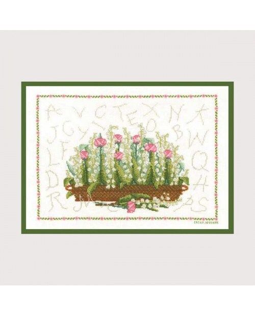 May Lily Basket by Le Bonheur des Dames Flowers &amp; Plants Collection Counted cross stitch kit