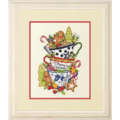 Christmas Tea by Dimensions 2024 Design Lori Nawyn. Christmas counted Cross Stitch Kit