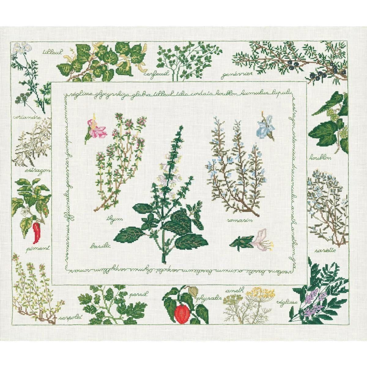 Herbarium by Le Bonheur des Dames Flowers &amp; Plants Collection Counted cross stitch kit