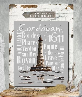 Cordouan Roi des Phares (Cordovan King of Lighthouses) by Isabelle Haccourt Vautier Collection Oleron by ISA Printed cross stich pattern