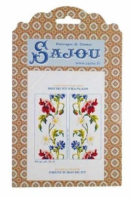 French bouquet composition by Sajou (France) Counted cross stitch pattern