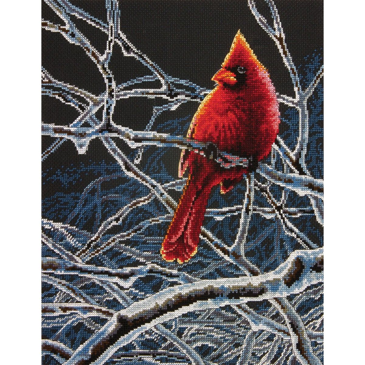 Ice Cardinal by Dimensions Designer Mark Mueller Counted Cross Stitch Kit