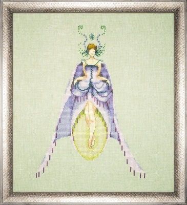Miss Firefly by Nora Corbett 2022 Fluttering Fashion Collection cross stitch pattern, embellishment pack