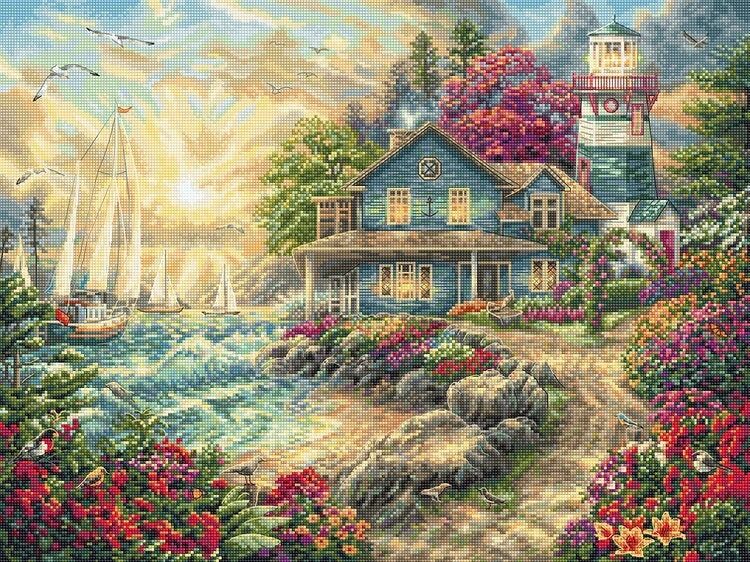Sunrise by the Sea by LETISTITCH Counted cross stitch kit 2023