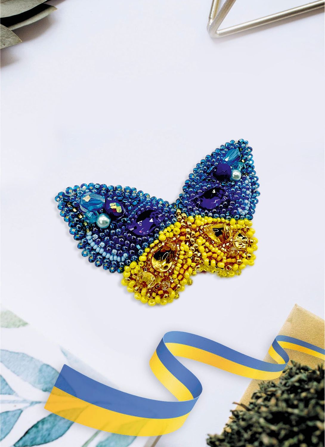 The color of happiness by Abris Art Decoration Brooches (jewelry) with beads. Bead Embroidery Kit