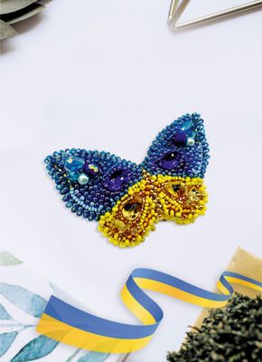 The color of happiness by Abris Art Decoration Brooches (jewelry) with beads. Bead Embroidery Kit