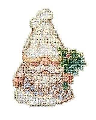 Mushroom Gnome by Mill Hill Designer Jim Shore Woodland Collection Winter Gnomes beaded cross stitch embroidery kit 2023