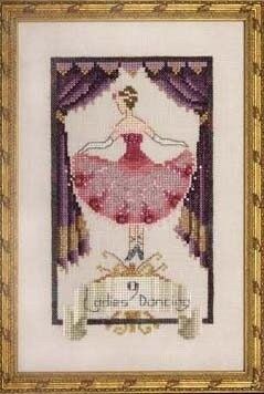 Nine Ladies Dancing by Nora Corbett 2010 12 Days of Christmas Series Christmas cross stitch pattern, Embellishment Pack
