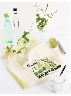 Yess Mojito! by Isabelle Haccourt Vautier 2023 Torchons collection Printed cross stich pattern