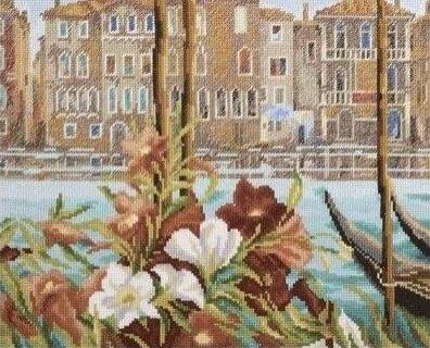 Spring in Venice by RTO. Сounted Cross Stitch Kit. Romantic Spring design