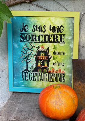Sorcière Végétarienne (Vegetarian Witch) by Isabelle Haccourt Vautier Printed cross stich pattern