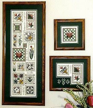Tulip Quilt Sampler by Rosewood Manor Design. Designer Karen Kluba. Primitive cross stich pattern release 2005