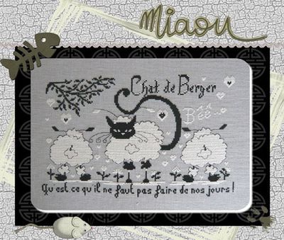 Chat de berger (Shepherd&#39;s Cat) by Isabelle Haccourt Vautier Printed cross stich pattern