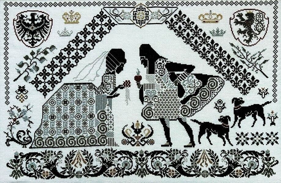 Royals Of The Kingdom by Rosewood Manor Design. Primitive embroidery cross stich pattern 2023