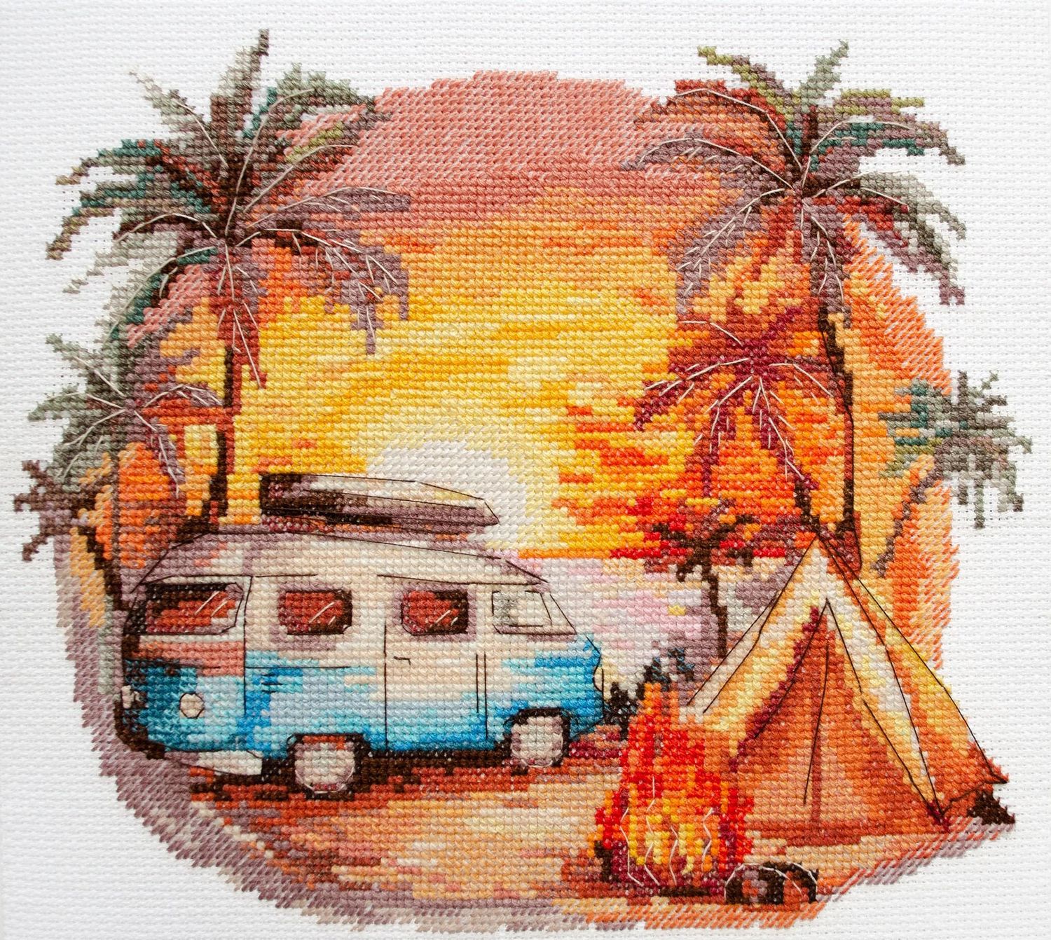 Beach adventures by Abris Art. Deco Scenes Collection. Counted Cross Stitch Kit