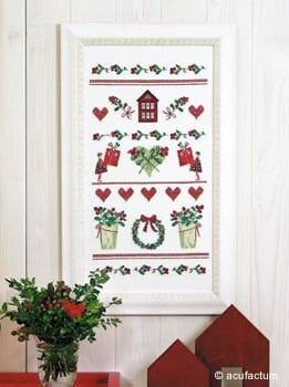 Berry Time Sampler (Mustertuch Beerenzeit) by Acufactum Spring &amp; Summer Collection Counted cross-stitch kit
