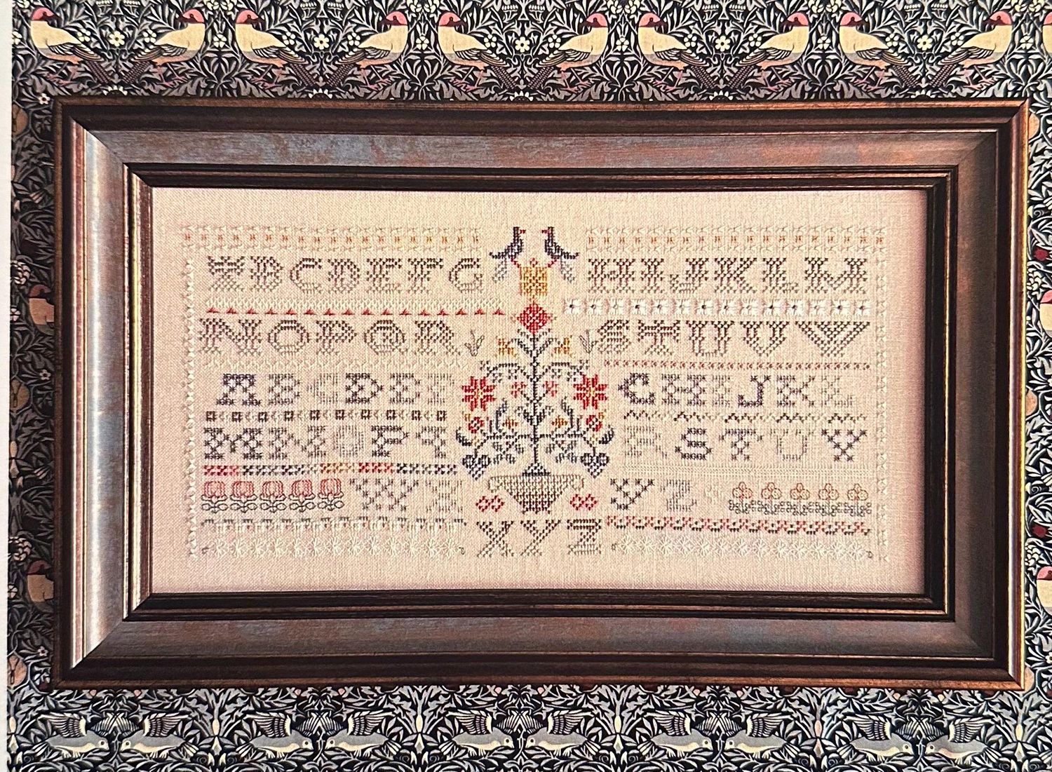 Greycliff Manor by Rosewood Manor Design 2024. Primitive cross stich pattern, designer Karen Kluba