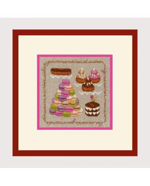 Macarons by Le Bonheur des Dames Counted cross stitch kit