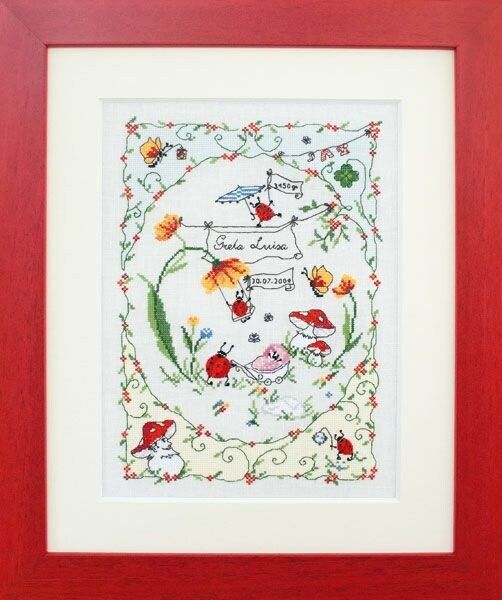 Lotti Birth (Lotti Geburtsbild) by Acufactum Spring &amp; Summer Collection Counted cross-stitch kit