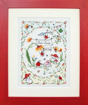 Lotti Birth (Lotti Geburtsbild) by Acufactum Spring &amp; Summer Collection Counted cross-stitch kit