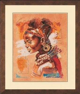 African Woman by Lanarte Counted Cross Stitch kit. Cross stitch kit Culture collection