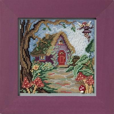 Fairy House by Mill Hill 2025 Spring Series Buttons and Beads Beautiful Spring beaded cross stitch embroidery design