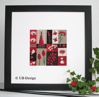 Rot trifft Schwarz (Red meets black) by UB-Design (Germany) Counted cross-stitch pattern