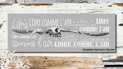 Libre comme l&#39;Air (Free as Air) by Isabelle Haccourt Vautier Collection Broide du Noir. Printed cross stich pattern